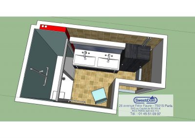 Nouvelle configuration et salle de bains ergonomique